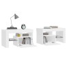 vidaXL Comodini 2 pz con Luci a LED Bianco Lucido 70x36,5x40 cm