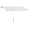 vidaXL Tenda da Sole Retrattile Manuale con LED 400x300 cm Crema