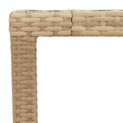 vidaXL Tavolo da Giardino Beige 150x90x75 cm in Polyrattan e Acacia