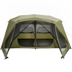 vidaXL Tenda da Campeggio per 10 Persone Verde Impermeabile