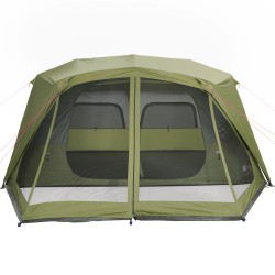 vidaXL Tenda da Campeggio per 10 Persone Verde Impermeabile