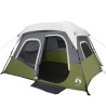 vidaXL Tenda da Campeggio con LED 6 Persone Verde Chiaro