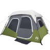 vidaXL Tenda da Campeggio con LED 6 Persone Verde Chiaro