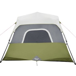 vidaXL Tenda da Campeggio con LED 6 Persone Verde Chiaro