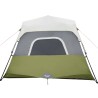 vidaXL Tenda da Campeggio con LED 6 Persone Verde Chiaro