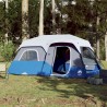 vidaXL Tenda da Campeggio con LED 9 Persone Azzurro