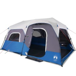 vidaXL Tenda da Campeggio con LED 9 Persone Azzurro