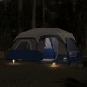 vidaXL Tenda da Campeggio con LED 9 Persone Azzurro