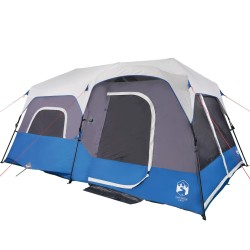 vidaXL Tenda da Campeggio con LED 9 Persone Azzurro