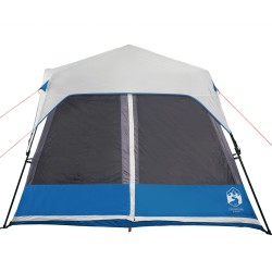 vidaXL Tenda da Campeggio con LED 9 Persone Azzurro