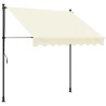 vidaXL Tenda da Sole Retrattile Crema 200x150 cm in Tessuto e Acciaio