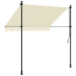 vidaXL Tenda da Sole Retrattile Crema 200x150 cm in Tessuto e Acciaio