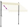 vidaXL Tenda da Sole Retrattile Crema 200x150 cm in Tessuto e Acciaio