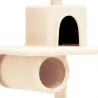 Albero per Gatti con Tiragraffi in Sisal Crema 168 cm