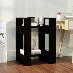 vidaXL Libreria/Divisorio Nero 41x35x57 cm in Legno Massello di Pino