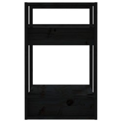 vidaXL Libreria/Divisorio Nero 41x35x57 cm in Legno Massello di Pino