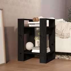 vidaXL Libreria/Divisorio Nero 41x35x57 cm in Legno Massello di Pino