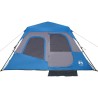 vidaXL Tenda da Campeggio per 6 Persone Blu Impermeabile