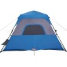 vidaXL Tenda da Campeggio per 6 Persone Blu Impermeabile