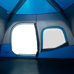 vidaXL Tenda da Campeggio per 6 Persone Blu Impermeabile