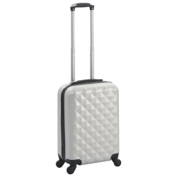 vidaXL Trolley a Custodia Rigida Argento Lucido ABS