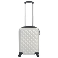 vidaXL Trolley a Custodia Rigida Argento Lucido ABS