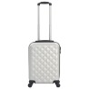 vidaXL Trolley a Custodia Rigida Argento Lucido ABS