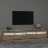 vidaXL Mobile Porta TV con Luci LED Rovere Sonoma 240x35x40 cm