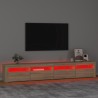 vidaXL Mobile Porta TV con Luci LED Rovere Sonoma 240x35x40 cm