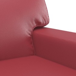 vidaXL Set di Divani 2 pz con Cuscini Rosso Vino in Similpelle