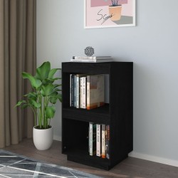 vidaXL Libreria Nera 40x35x71 cm in Legno Massello di Pino