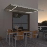 vidaXL Tenda da Sole Retrattile Manuale con LED 400x300 cm Crema