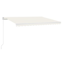 vidaXL Tenda da Sole Retrattile Manuale con LED 400x300 cm Crema