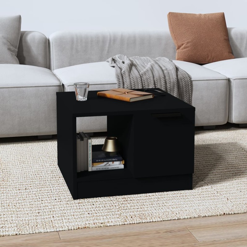 vidaXL Tavolino da Salotto Nero 50x50x36 cm in Legno ingegnerizzato