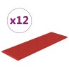 Pannelli Murali 12 pz Rosso Vino 90x30 cm in Similpelle 3,24 m²