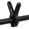 vidaXL Supporto per Sfondo a T Nero 201x60x(70-200) cm