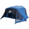 vidaXL Tenda da Campeggio per 10 Persone Blu Impermeabile