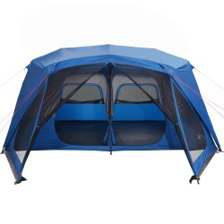 vidaXL Tenda da Campeggio per 10 Persone Blu Impermeabile