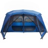 vidaXL Tenda da Campeggio per 10 Persone Blu Impermeabile