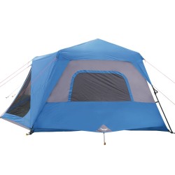 vidaXL Tenda da Campeggio per 10 Persone Blu Impermeabile