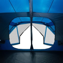 vidaXL Tenda da Campeggio per 10 Persone Blu Impermeabile