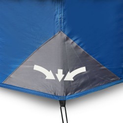 vidaXL Tenda da Campeggio per 10 Persone Blu Impermeabile