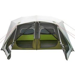 vidaXL Tenda da Campeggio con Luce LED 10 Persone Verde Chiaro