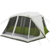 vidaXL Tenda da Campeggio con Luce LED 10 Persone Verde Chiaro