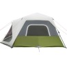 vidaXL Tenda da Campeggio con Luce LED 10 Persone Verde Chiaro