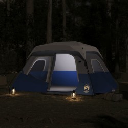 vidaXL Tenda da Campeggio con LED 6 Persone Azzurro