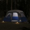 vidaXL Tenda da Campeggio con LED 6 Persone Azzurro