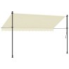 vidaXL Tenda da Sole Retrattile Crema 350x150 cm in Tessuto e Acciaio