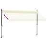 vidaXL Tenda da Sole Retrattile Crema 350x150 cm in Tessuto e Acciaio