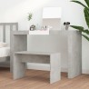 vidaXL Sgabello Toeletta Grigio Cemento 70x35x45 cm Legno ingegnerizzato